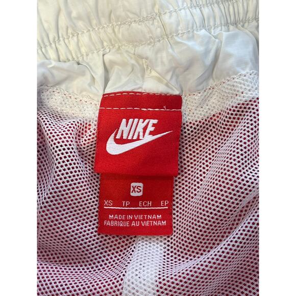 Nike Women’s Windrunner Pants Red White Logo Joggers Retro 90's Era Track Nylon - Picture 3 of 8